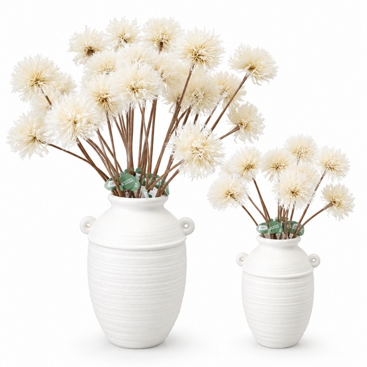 A beautifully textured faux dandelion stem, designed to bring natural warmth, softness, and organic character to floral arrangements and interior styling.