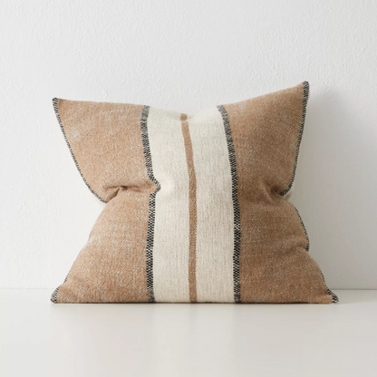 Shop the Ottavio 50x50cm cushion – a chunky striped linen-blend design, perfect for layered styling or as a relaxed, textural accent in your home.