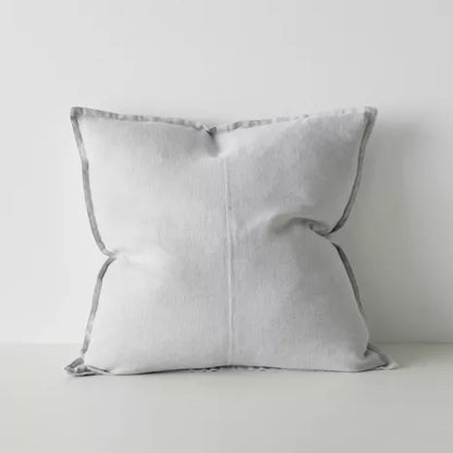 Close-up of panel detail and double stitch French seam on Como cushion – BLACK Concept Store