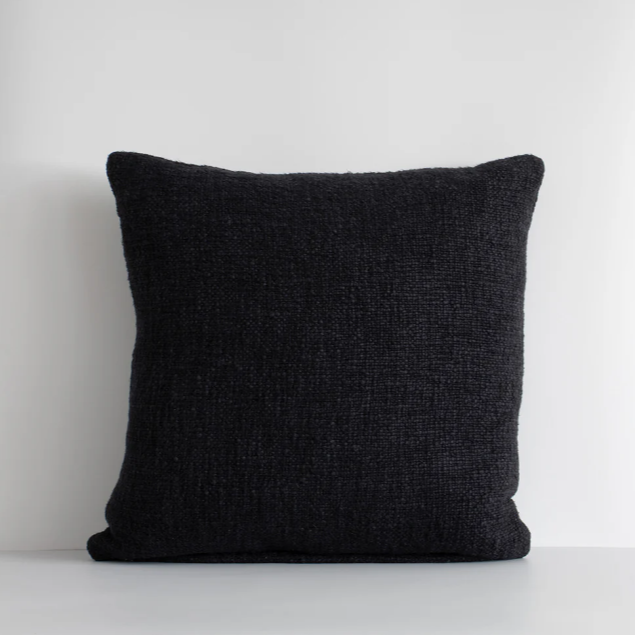 Soft cotton, linen, and viscose blend decorative cushion