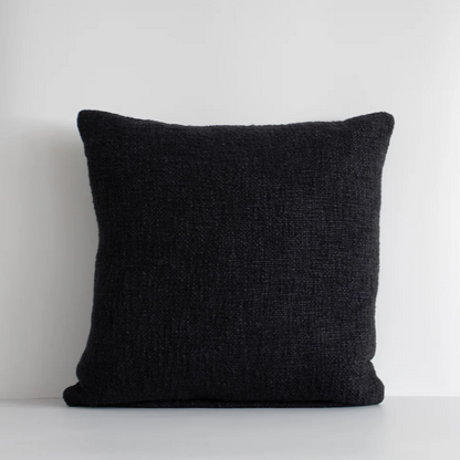 Soft cotton, linen, and viscose blend decorative cushion