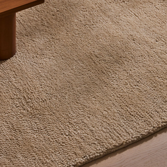 Soft and durable wool floor rug in latte tones – BLACK Concept Store