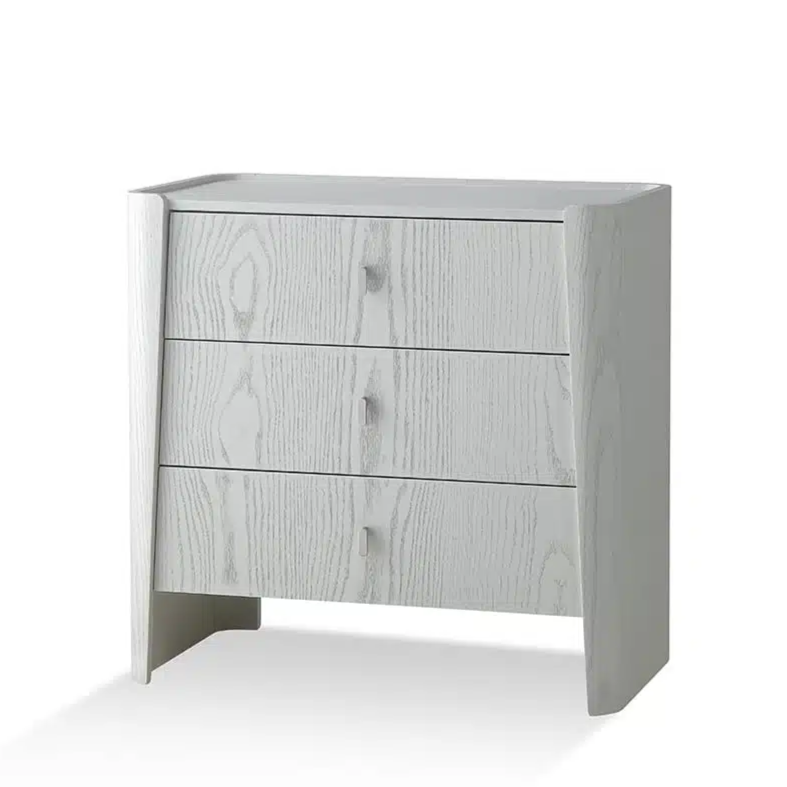 Elegant 3 Drawer Commode, black commode, oak veneer storage, modern bedroom furniture, contemporary dresser