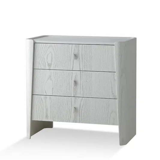 Elegant 3 Drawer Commode, black commode, oak veneer storage, modern bedroom furniture, contemporary dresser