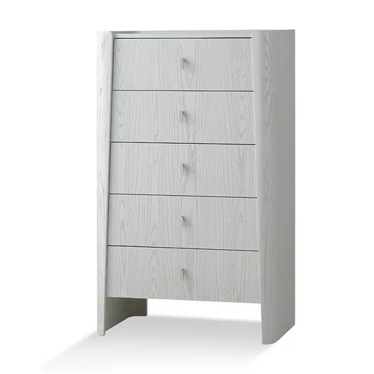 Elegant Tallboy, 5 drawer commode, grey/white tallboy, black tallboy, ash veneer storage furniture
