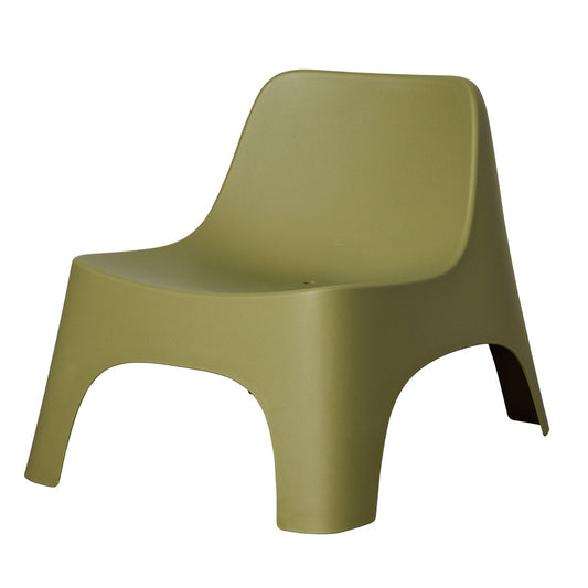 Shop the Ezy Outdoor Chair in White, a sleek, stackable outdoor chair with a compact armless design, UV protection, and durable construction.