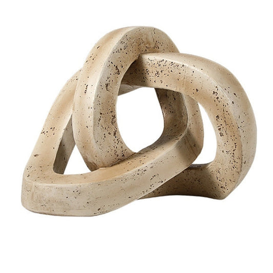 The Marley Decorative Link in resin features an interlocking sculptural design, perfect for adding modern style and texture to tables, shelves, or layered displays.