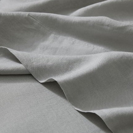 Ravello Linen Sheet - Silver