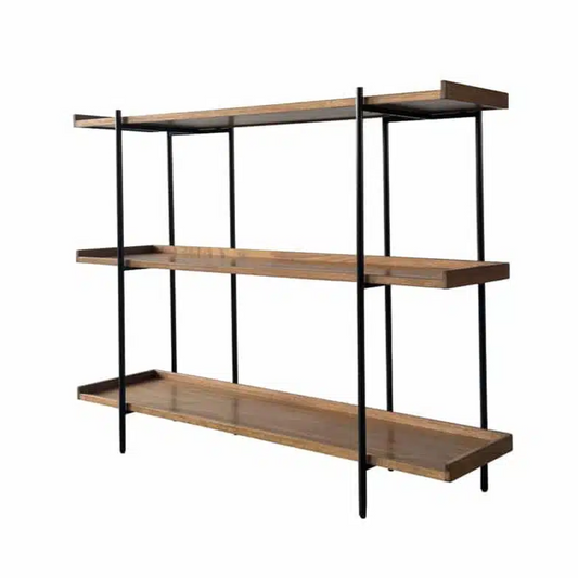 Fresno Console, oak console table, iron console, black console, natural console, mid-brown console