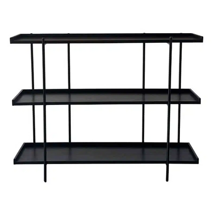 Fresno Console, oak console table, iron console, black console, natural console, mid-brown console