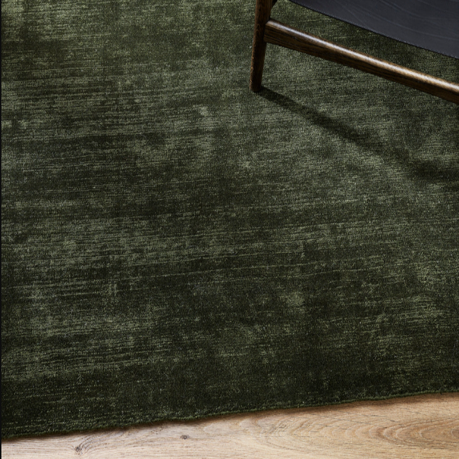 Close-up of dense shear-tip wool pile on Haywood Rug