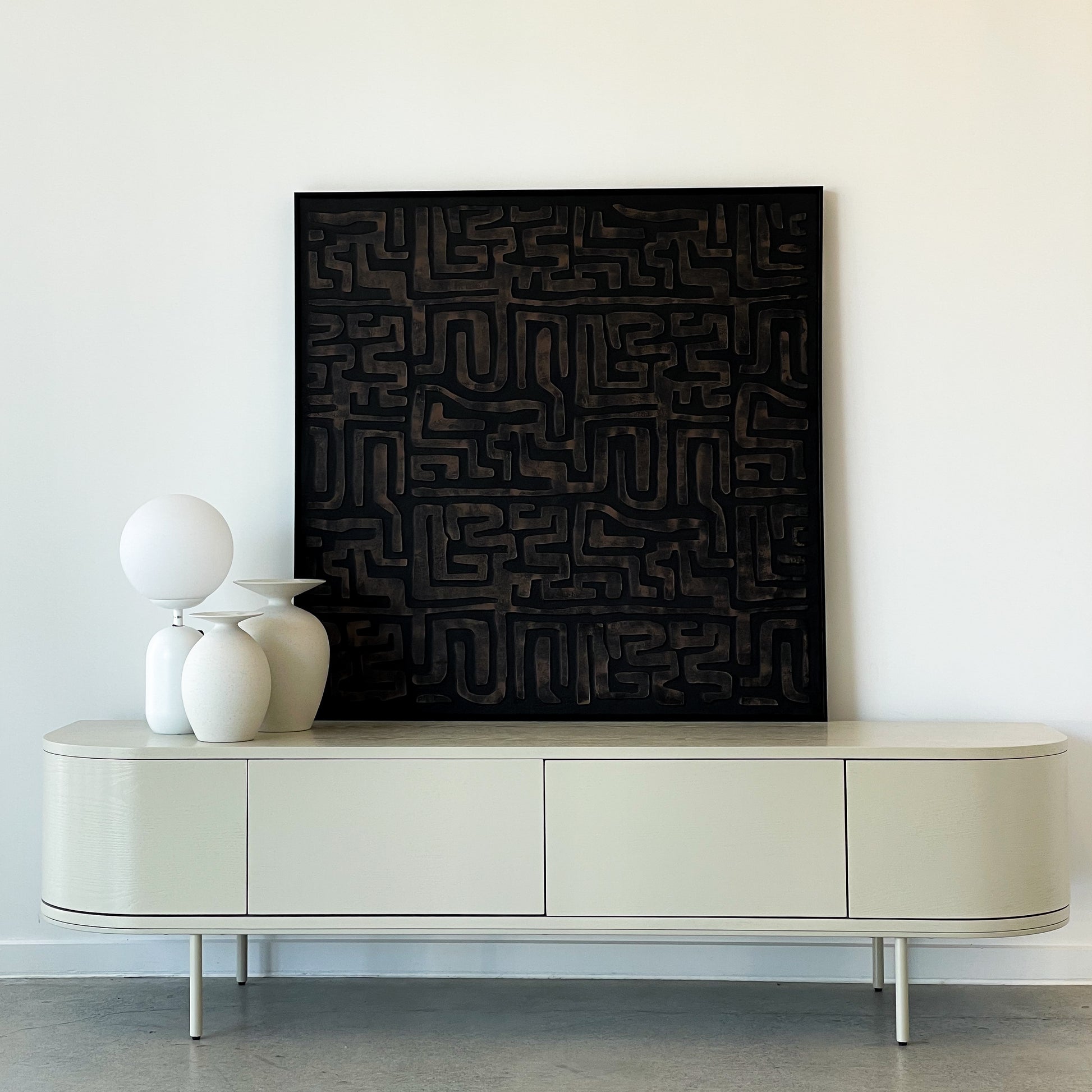 Modern square dark art piece