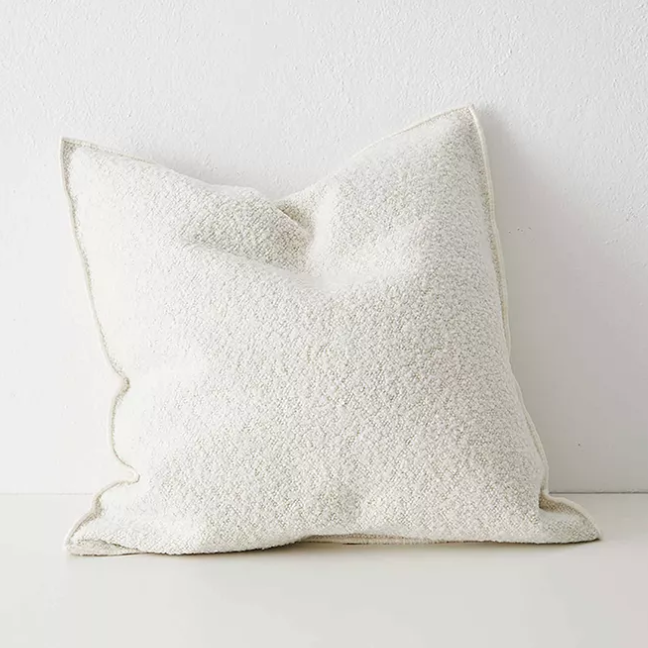 Shop the Alberto 50x50cm cushion – a soft-touch bouclé design offering cosy texture and timeless style for modern interiors.