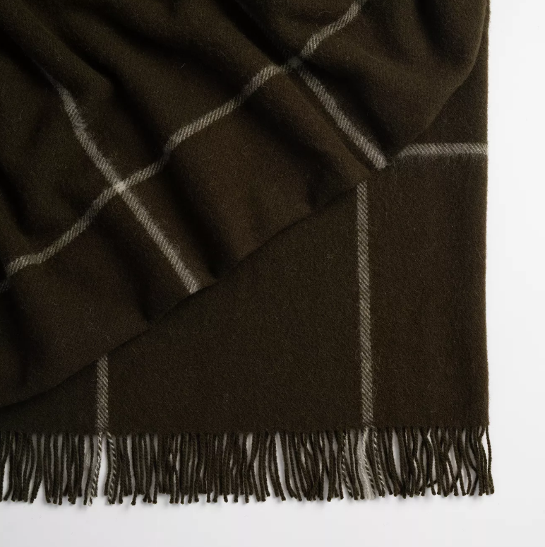 Shop the Ranfurly wool throw 140x240cm – a thick, warm check design inspired by the Maniototo region, perfect for timeless styling and cosy living.