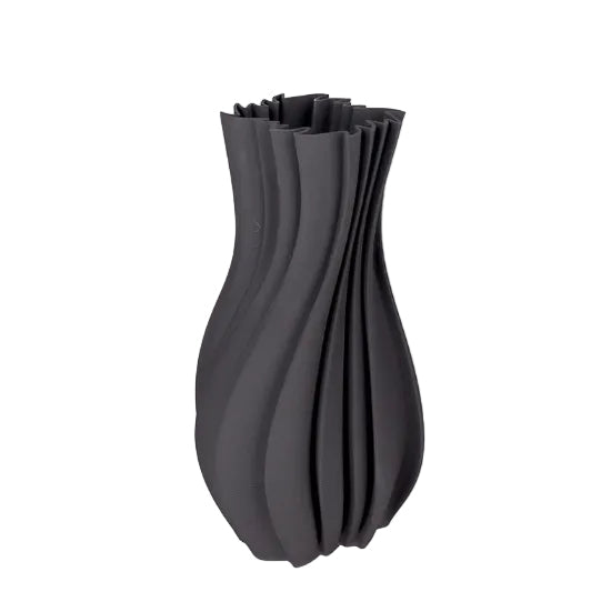 Discover the Louella Grey Large Vase – a 3D printed ceramic piece with a textured finish and watertight design, ideal for modern floral arrangements or decorative styling.