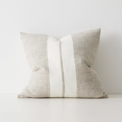 Shop the Ottavio 50x50cm cushion – a chunky striped linen-blend design, perfect for layered styling or as a relaxed, textural accent in your home.