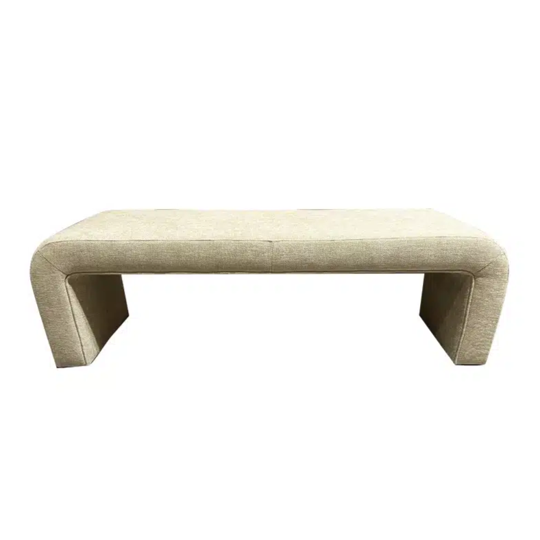 Mako Bench, upholstered bench, 157cm bench, polyester fabric bench, dining seating bench