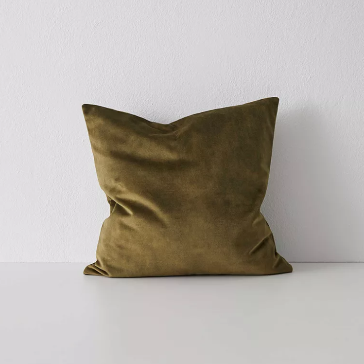 Shop the Ava 50x50cm cushion – a velvet-look design with soft printed texture, offering a versatile, low-maintenance option for modern interiors.