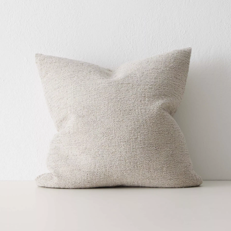 Shop the Laurent 50x50cm cushion – a rich chenille and dry yarn blend with subtle sheen, perfect for adding texture and elegance to contemporary interiors.