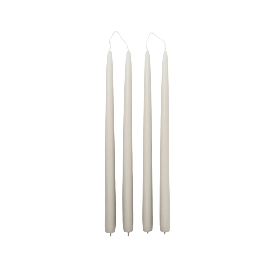 Tall Taper Candle Paraffin Wax . Set of 4