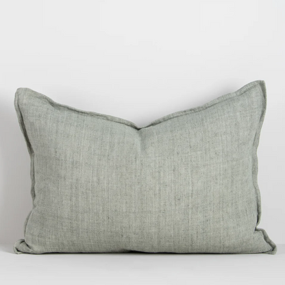 The Arcadia Cushion in warm mushroom linen is handwoven with a refined flange edge, offering timeless style and a relaxed contemporary feel.