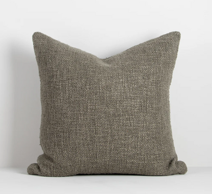 Modern artisan-style cushion in seasonal colour tones