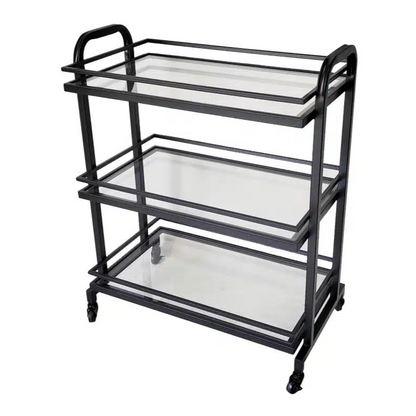 Samui Bar Cart, iron bar cart, mobile drinks trolley, modern bar furniture, contemporary bar cart