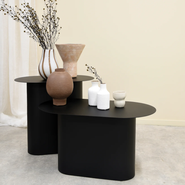 Stadia coffee and side table in minimalist handmade design