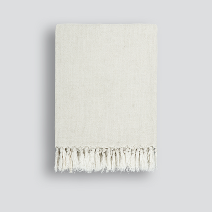 Close-up of soft, enzyme-washed texture on Millhouse Throw – BLACK Concept Store