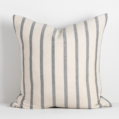 Hampton handwoven cushion in natural fibres with stripe design – BLACK Concept Store