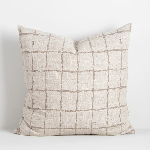 Close-up of finely woven reverse fabric on Harrison Cushion