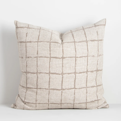 Close-up of finely woven reverse fabric on Harrison Cushion