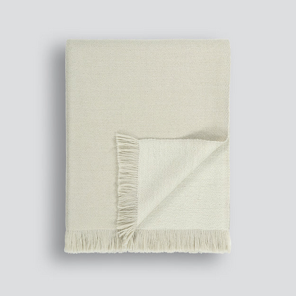 125x150cm Chester textured wool and recycled polyester throw