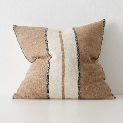 Ottavio Cushion in natural linen with subtle stripe