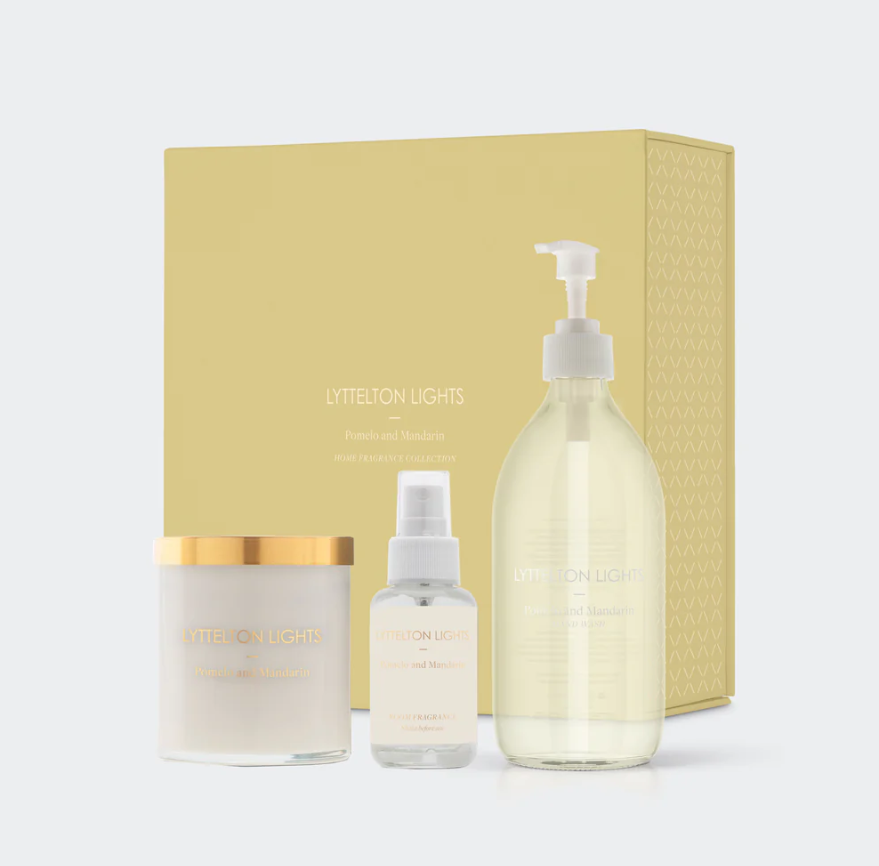 Hand soap, Room fragrance and Candle. Lyttelton Lights Fragrance