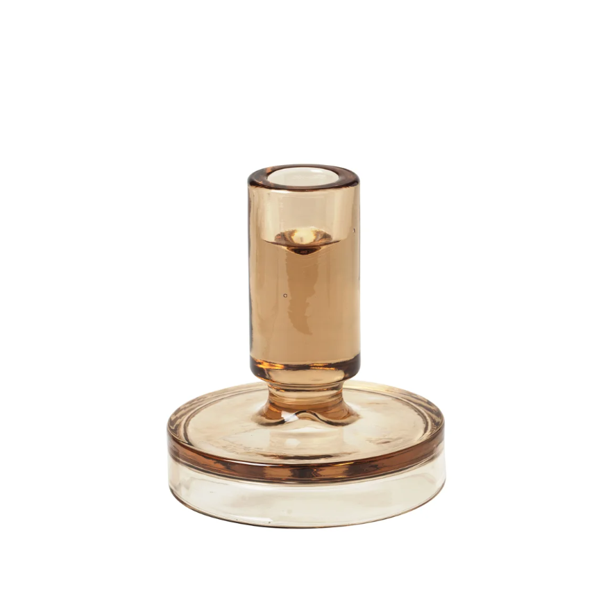 Candle holder heavy glass, exuding timeless elegance and sophistication