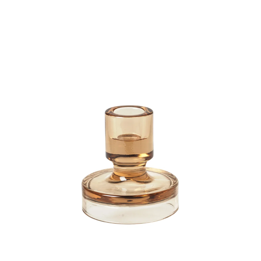 Candle holder heavy glass, exuding timeless elegance and sophistication