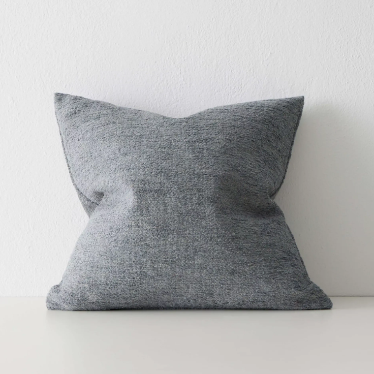Shop the Laurent 50x50cm cushion – a rich chenille and dry yarn blend with subtle sheen, perfect for adding texture and elegance to contemporary interiors.