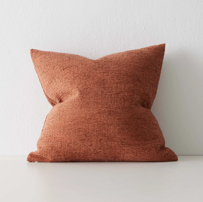 Shop the Laurent 50x50cm cushion – a rich chenille and dry yarn blend with subtle sheen, perfect for adding texture and elegance to contemporary interiors.