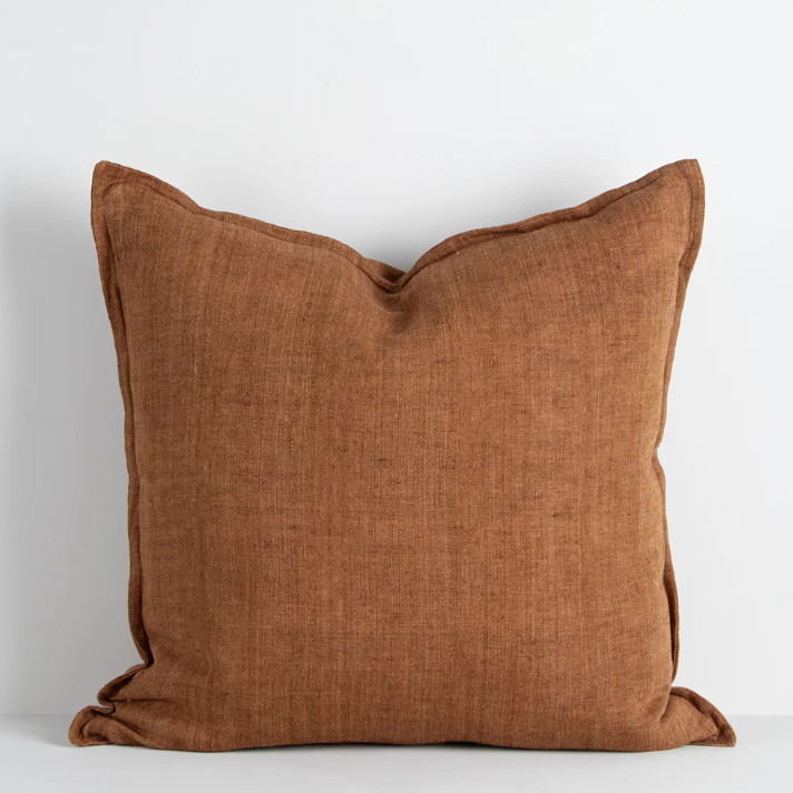 The Cassia 50x50cm cushion is handwoven from 100% linen with a refined flange edge, offering a timeless and contemporary accent for relaxed interiors.
