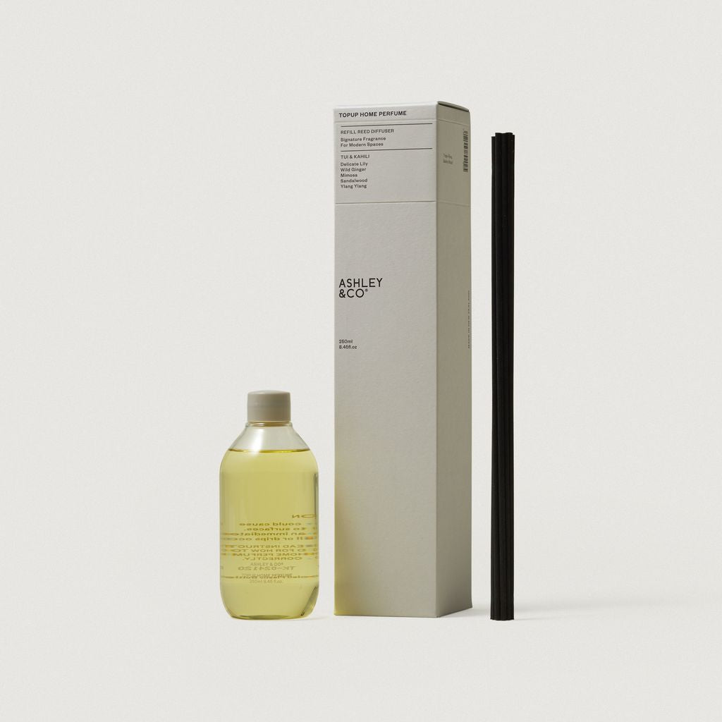 Ashley & Co Delicate Lily Home Perfume Topup Kit with reed sticks