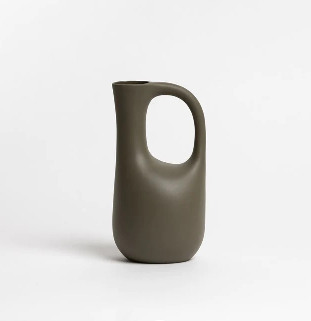 Stoneware jug for serving drinks or watering plants