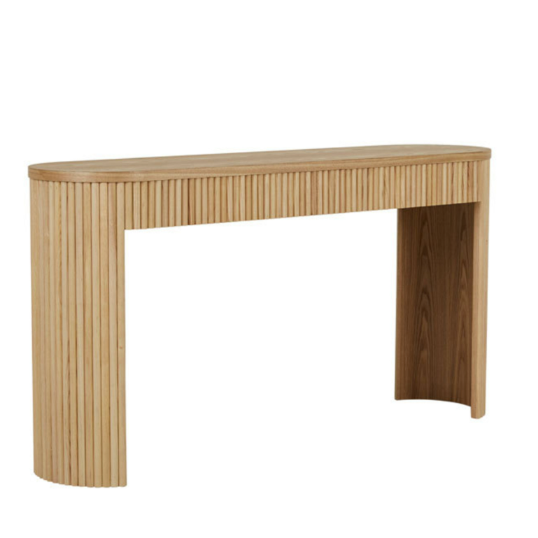 Artfully designed console table with practical storage