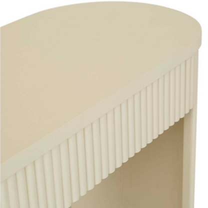 Artfully designed console table with practical storage