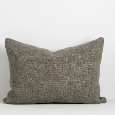Cotton and linen artisan cushion with premium feather inner – BLACK Concept Store
