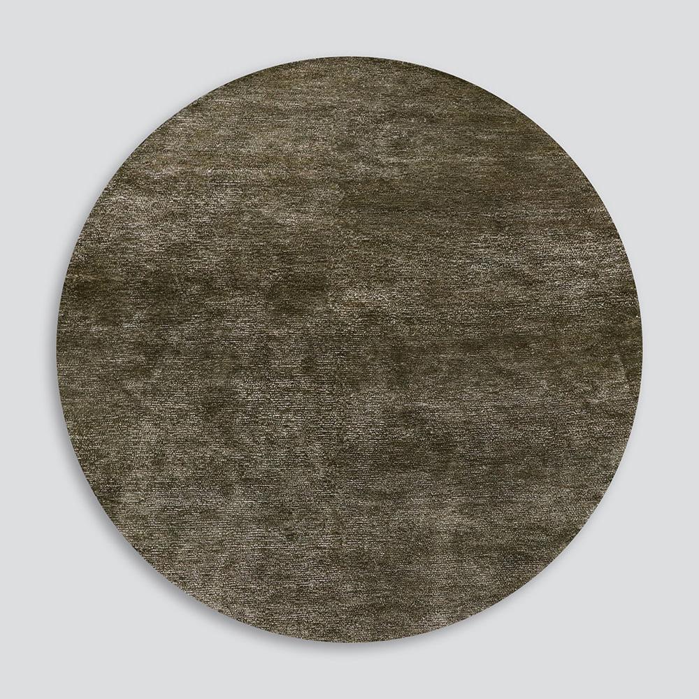Anchirage round floor rug in natural bamboo silk and jute – BLACK Concept Store