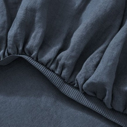 Soft organic linen bedding in neutral tones with aero finish