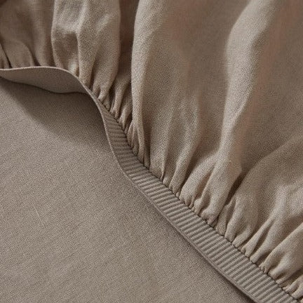Luxury prewashed linen sheet set for comfortable sleep