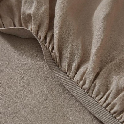 Luxury prewashed linen sheet set for comfortable sleep