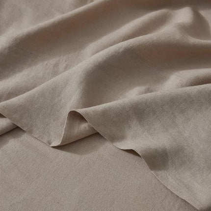 Soft organic linen bedding with aero finish